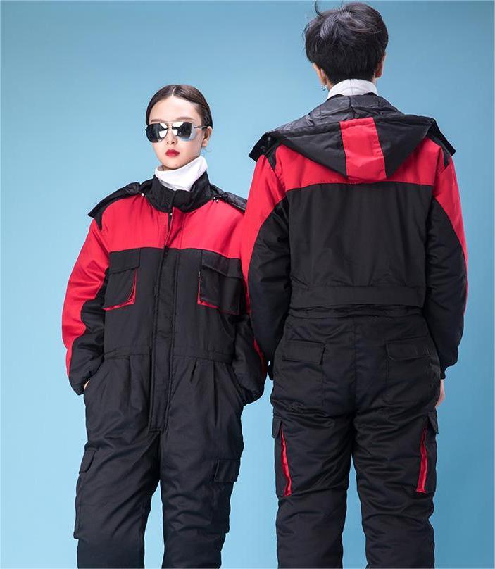 红都 工作服 全号可量体  连体服戴帽冷库专用