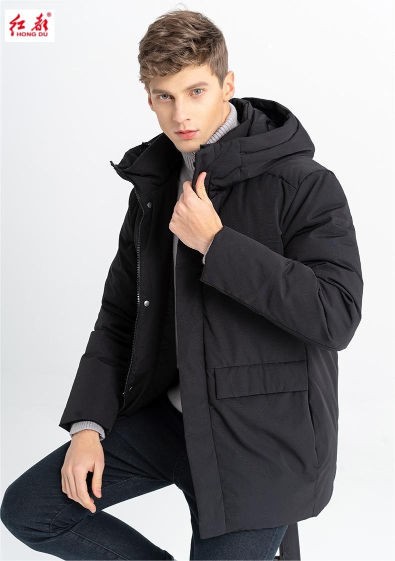 红都 工作服 全号可量体 羽绒服白鸭绒填充防寒