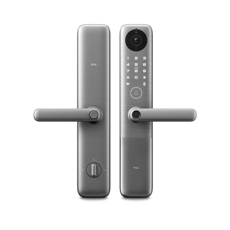 TCL  产品尺寸：74*26*382mm 万家指纹AI智能摄像头可视对讲智能门锁K7C-C12