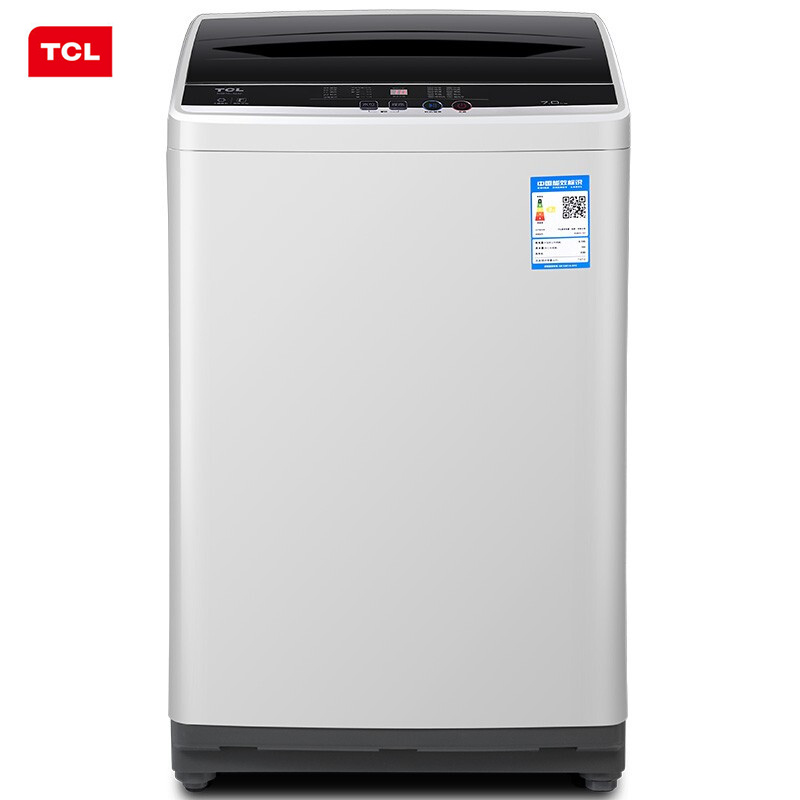 TCL TB-V70A 亮灰色 7公斤模糊控制 内凸式蜂巢水晶内筒 全自动洗衣机