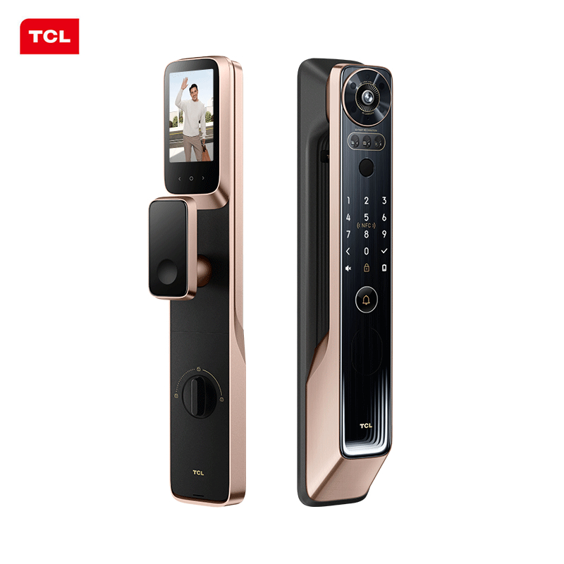 TCL 产品尺寸：76*57*408mm 智能门锁 X10 3D人脸识别
