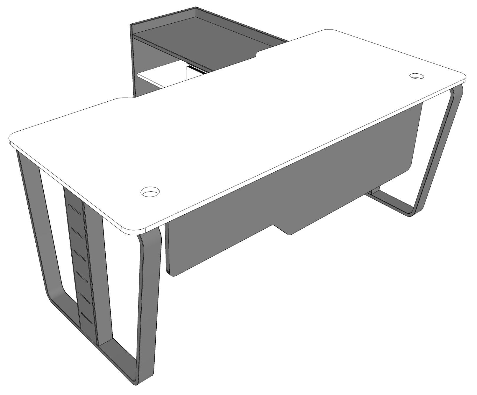 京诚润业 正职办公桌 1800*800*750