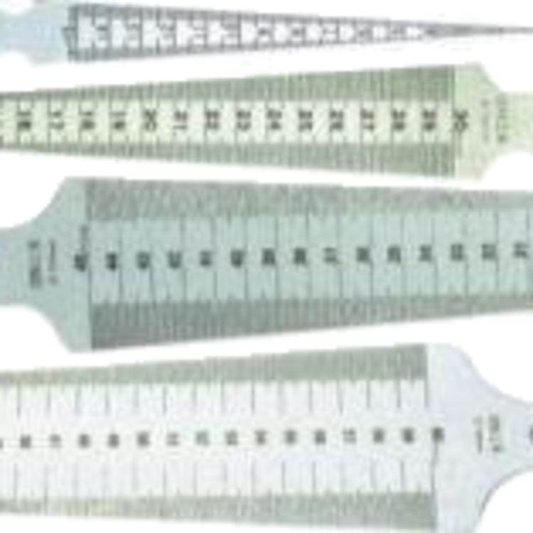 开拓 三角锥形塞尺1-60MM/四件套 材质：不锈钢 颜色：白色 单位：套